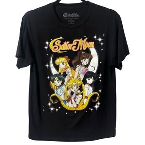 Sailor Moon Graphic Tee Womens T Shirt Small Black Cotton